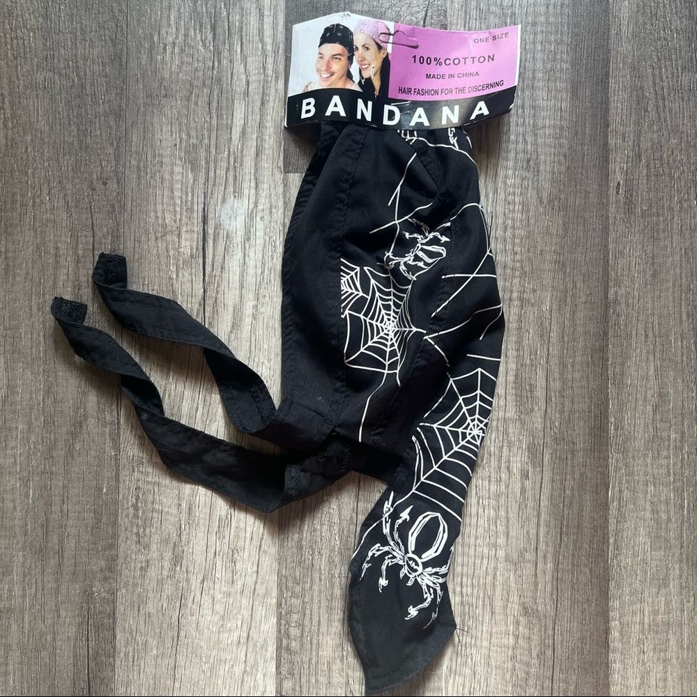 Unisex Spider Web Bandana NWT